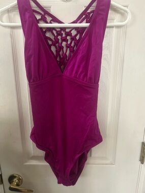 Jantzen Hot Pink One-Piece Swimsuit size 10.